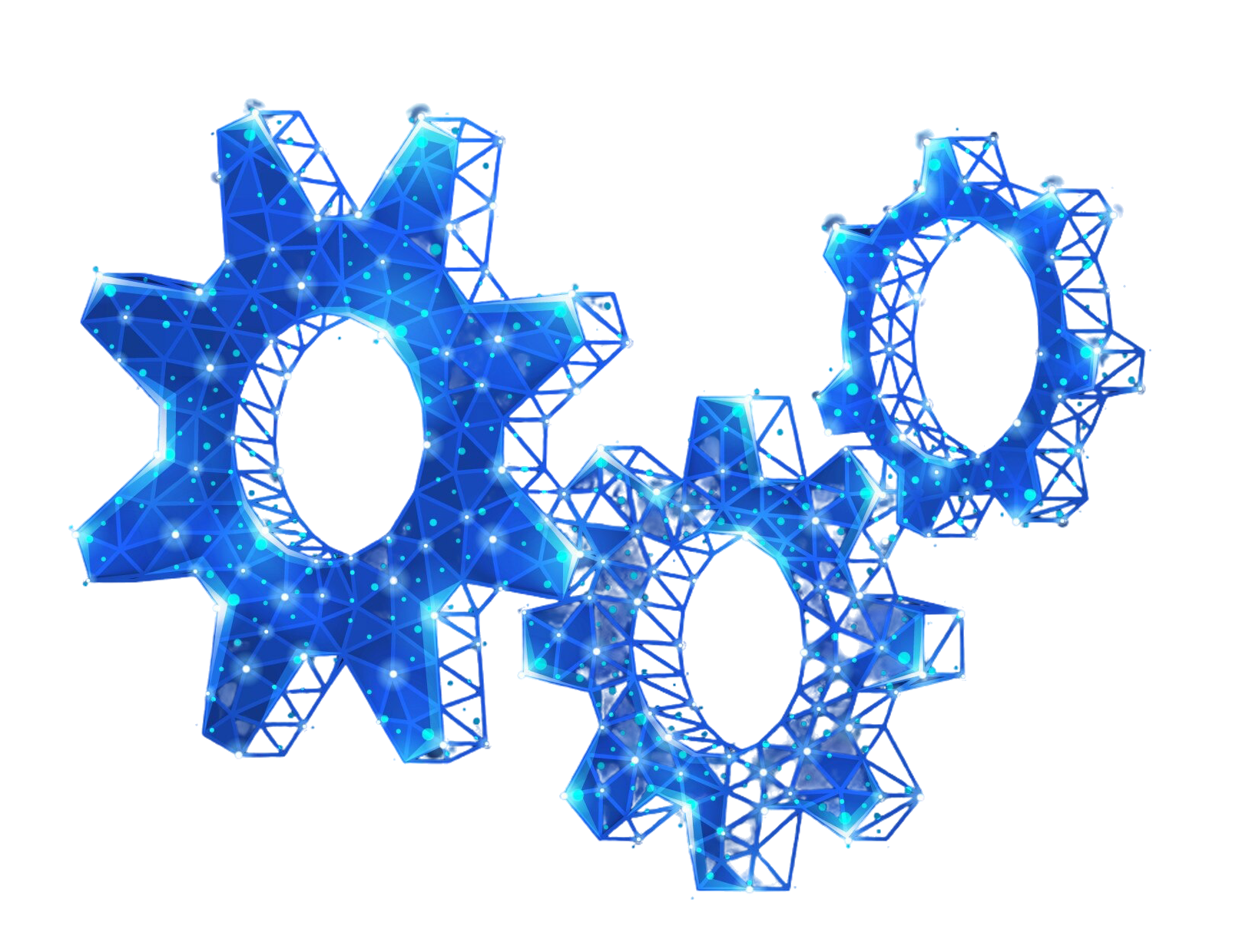 polygonal-wireframe-business-strategy-composition-with-shimmering-images-gear-icons-with-shining-particles-text